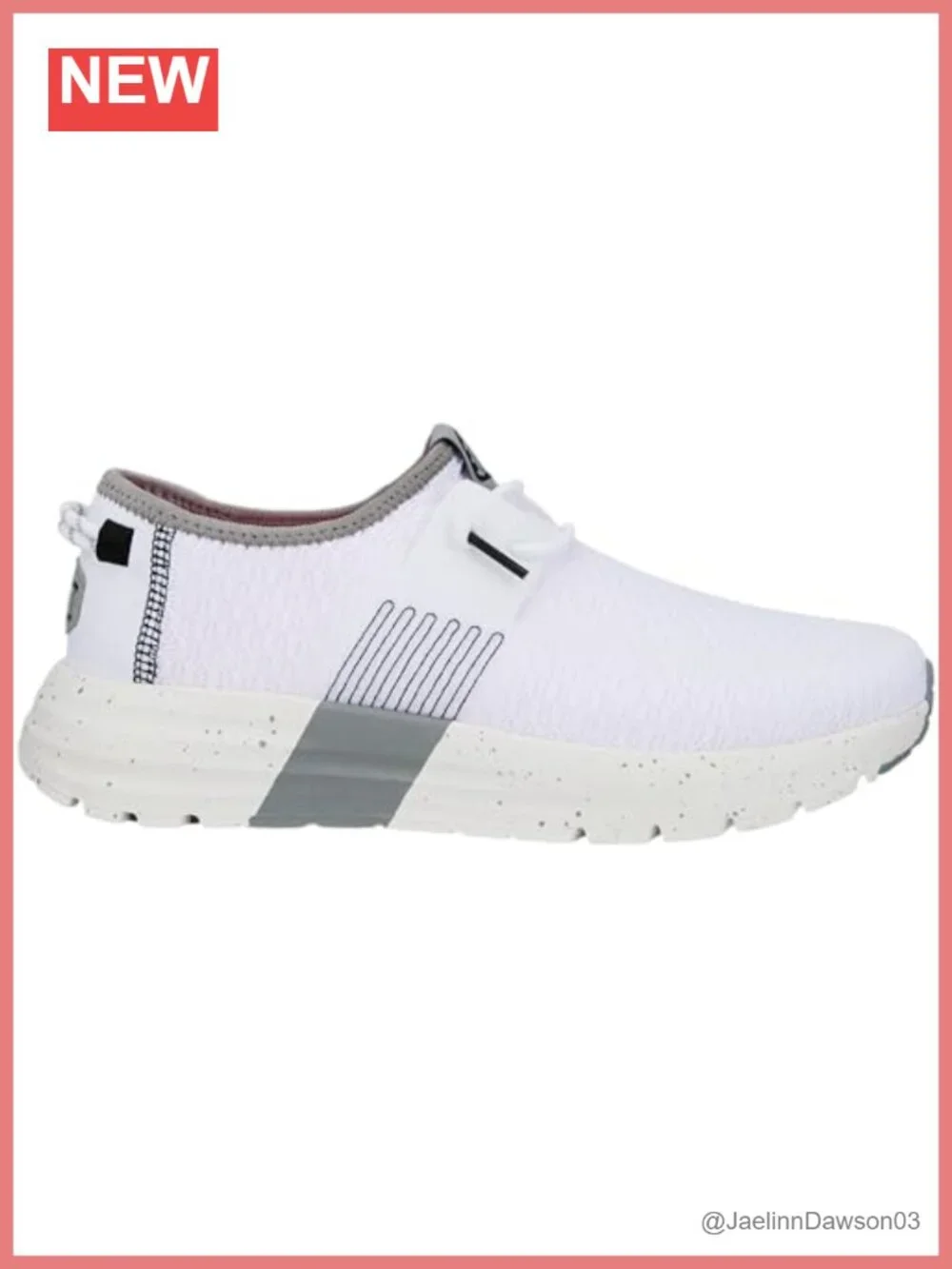Wide Fit Slip On Sneaker Breathable Mesh Elastic Laces Lightweight